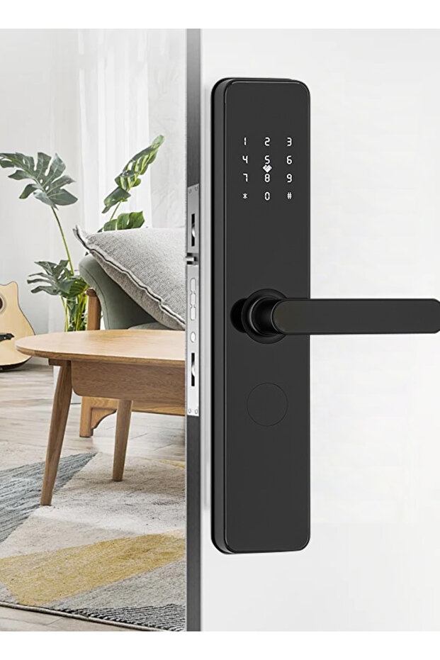 قفل بصمة الإصبع الذكي الأوتوماتيكي بالكامل من Tuya APP قفل إلكتروني قفل كلمة مرور - 2