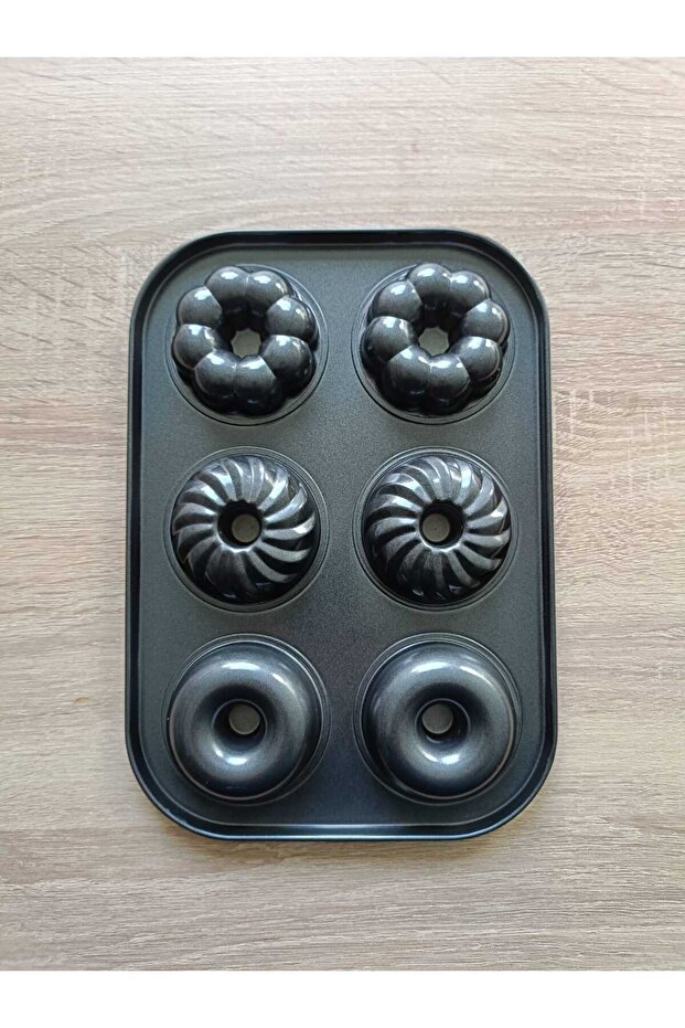 6 Row Patterned Muffin Cake Mold - 2