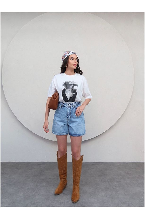 Mavi Denim Bermuda Şort - 2