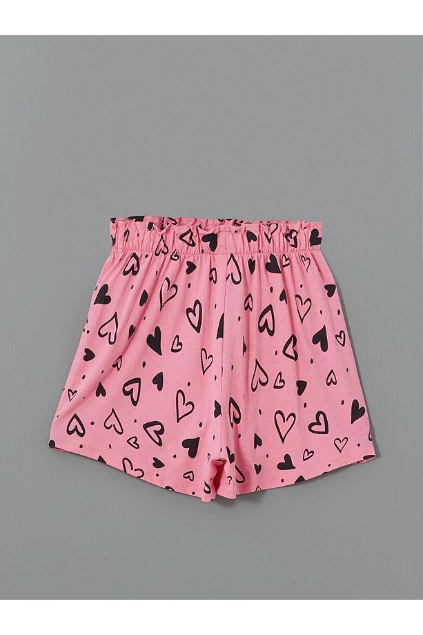 Bisiklet Yaka Kız Çocuk Şortlu Pijama Takımı - 6