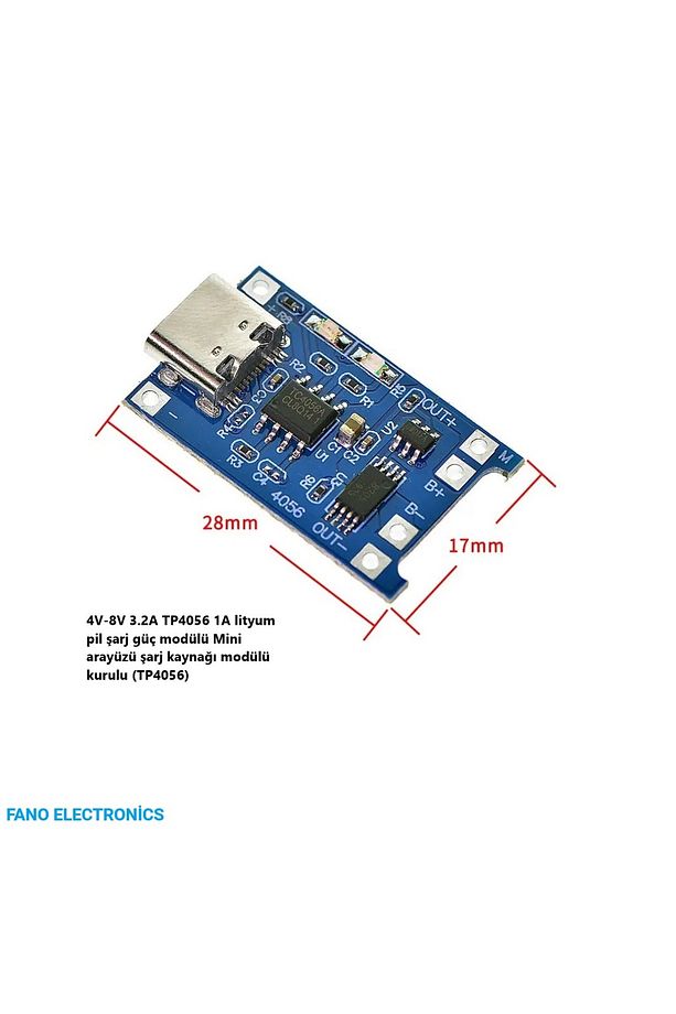 Lityum Pil Şarj Modülü Usb Tip-c - 8