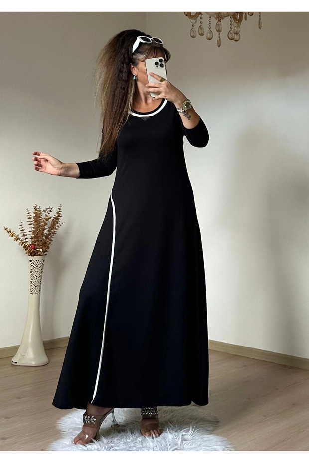 Ležerna haljina crna - 3