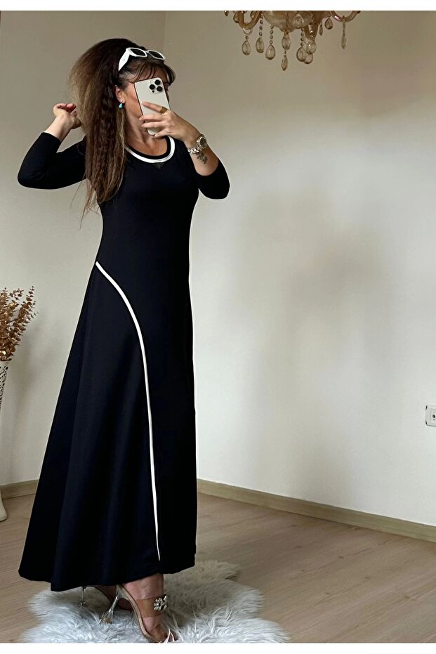 Ležerna haljina crna - 2