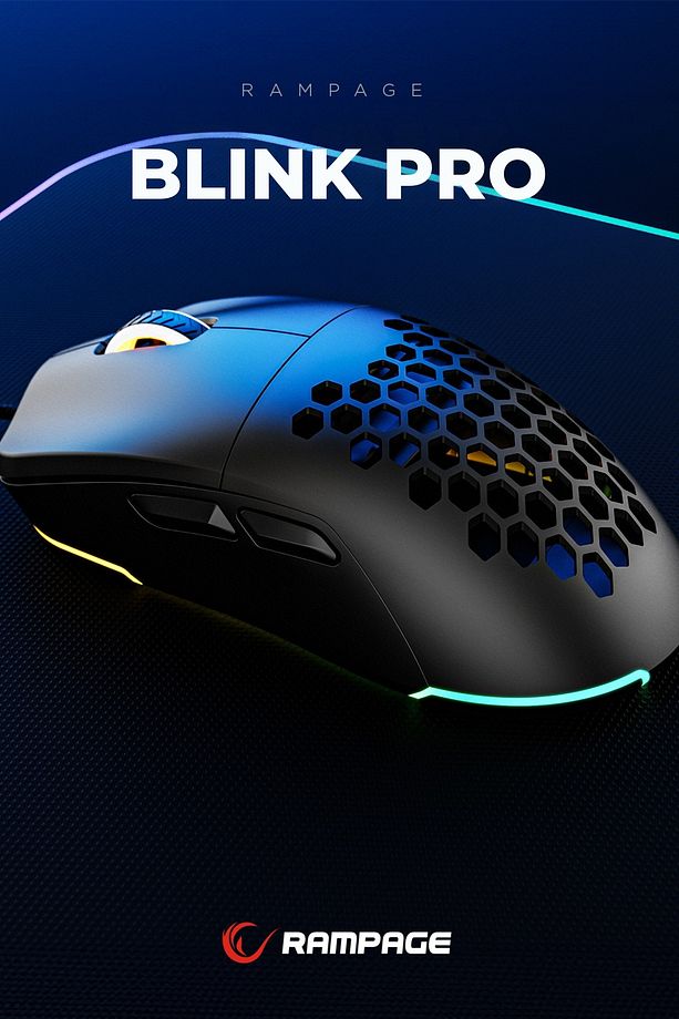 Blinkpro Bluetooth-kablosuz-kablolu Rgb Şarjlı 24000 Dpı 3311 Hafif Gaming Mouse Oyuncu Mouse Siyah - 8