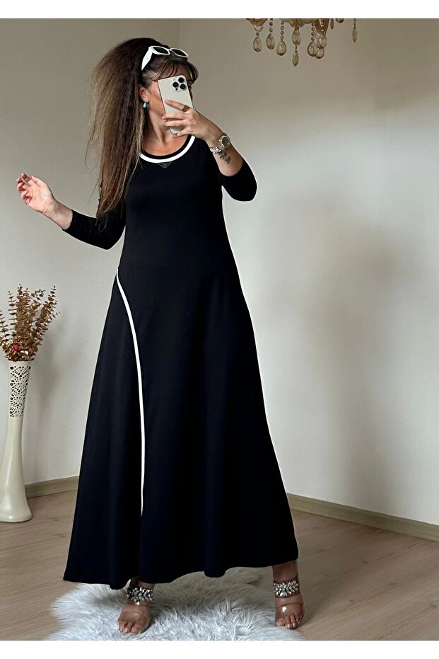 Ležerna haljina crna - 1