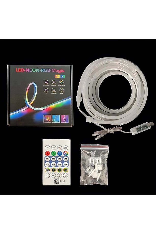 RGB Neon Led 3 Metre, Rgb Led, Sese Duyarlı Led - 4