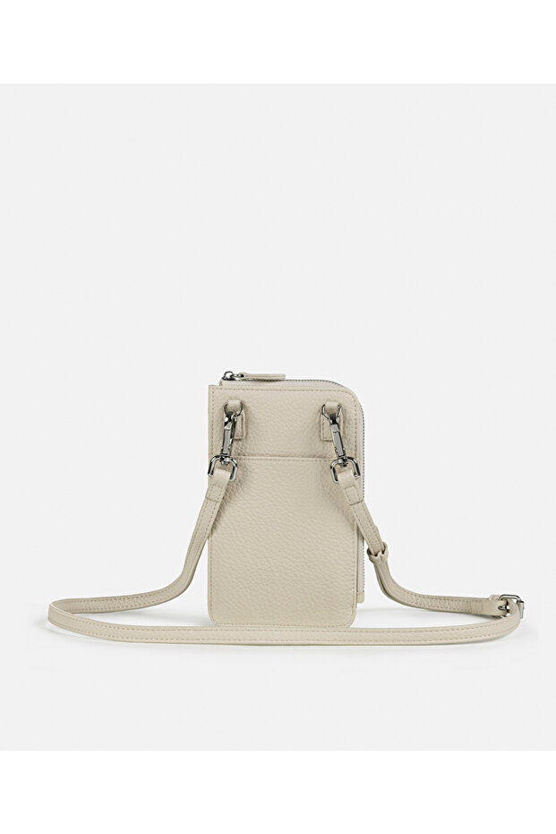 Monogram baskılı deri görünümlü çanta - 5