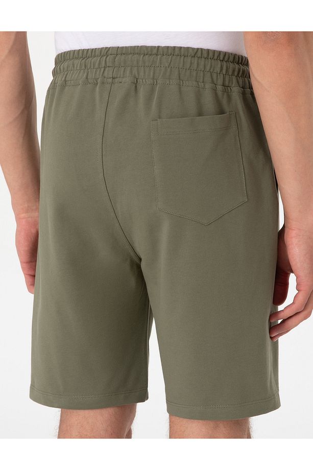 Haki Regular Fit Örme Şort 50310107-VR027 - 6