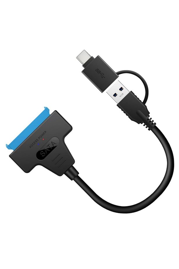 Harici Hard Disk Kablosu 2in1 USB 3.0 Type-C To 2.5 inç Sata Hdd Ssd Çevirici Dönüştürücü - 1