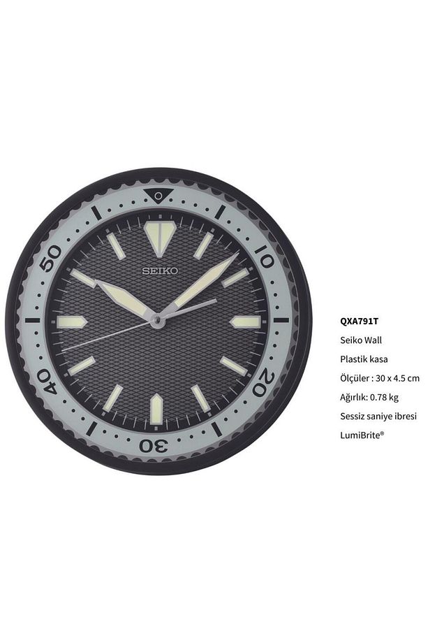 Qxa791t Lumibrite Kaplama Sessiz Duvar Saati - 2