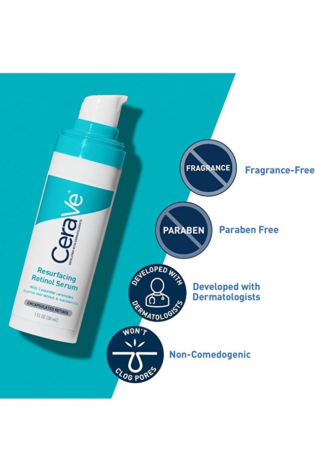 CeraVe Resurfacing Retinol Serum to Reduce Post-Acne Marks and Pores with Retinol, Licorice Root Ext - 9