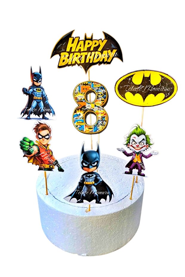 8 Years Old Batman Birthday Cake Topper - Batman (Bat Man) Cake Topper and Birthday Concept