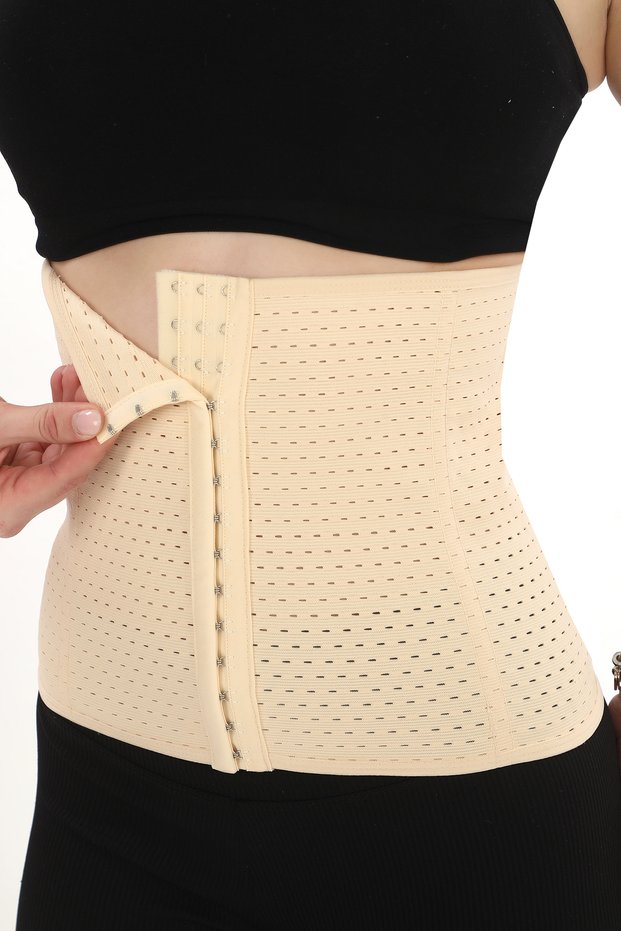 Postpartum Recovery Belly Corset, Supporting Breathable Skin Color Maternity Waist Corset