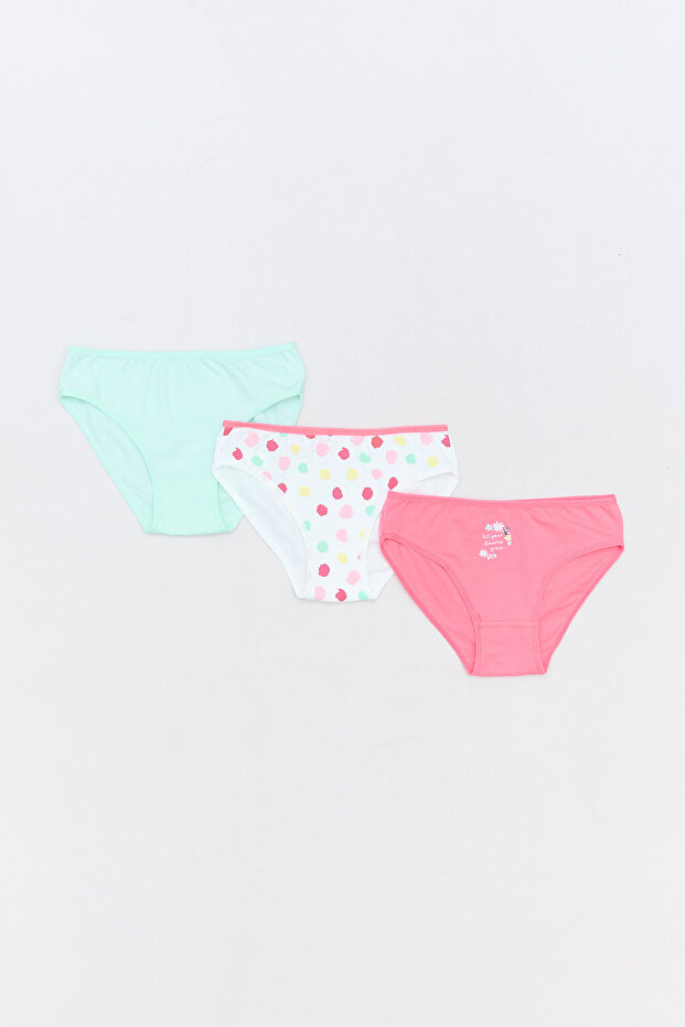 Floral Printed 3-Piece Girls' Panties