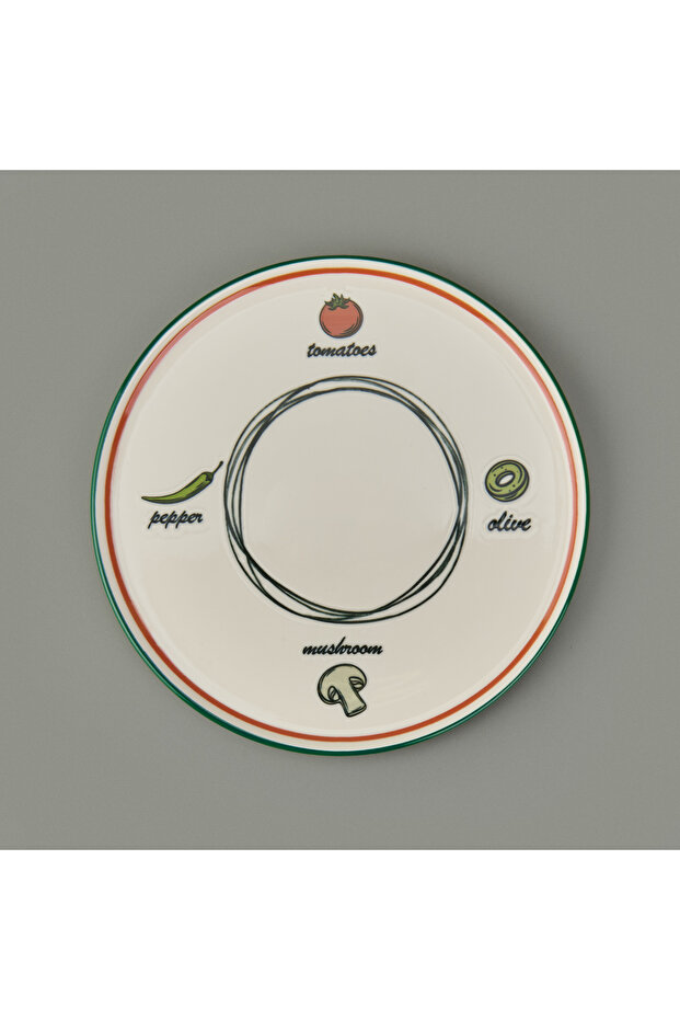 Kitchen Gourmet Classic Pizza Tabağı - Renkli - 30 cm - 4