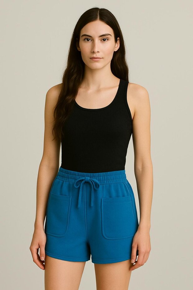 İki İplik Torba Cepli Kısa ŞORT - 4