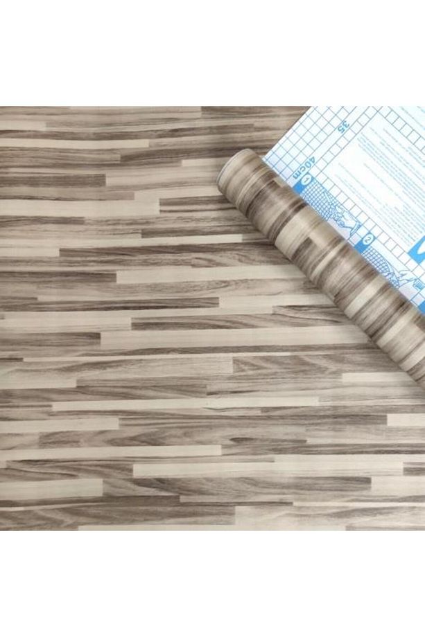 45cm x 10 Metre 1 Adet Folyo Yapışkanlı Şaşırtmalı Desen Ahşap Mutfak Duvar Kaplama Folyosu Kağıdı - 4