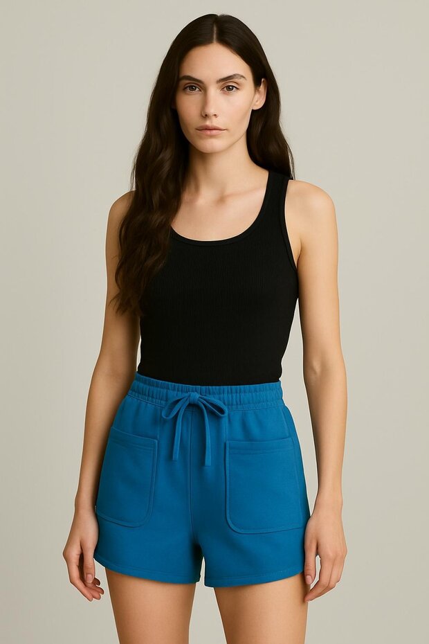 İki İplik Torba Cepli Kısa ŞORT - 1