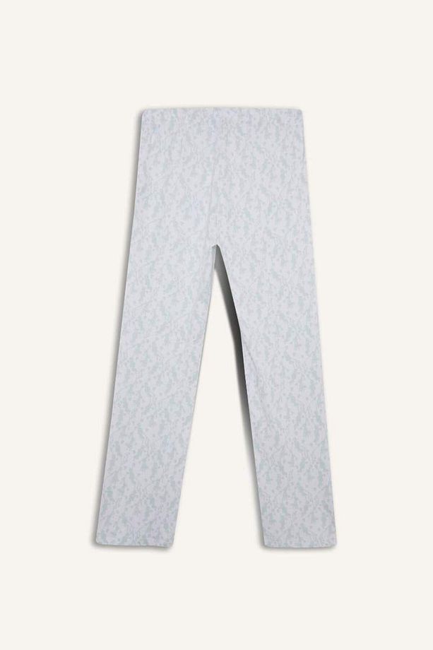 Yeni Sezon Regular Fit Pijama Takımı Kısa Kollu Üst Desenli Uzun Altı-Fall in Love - 7