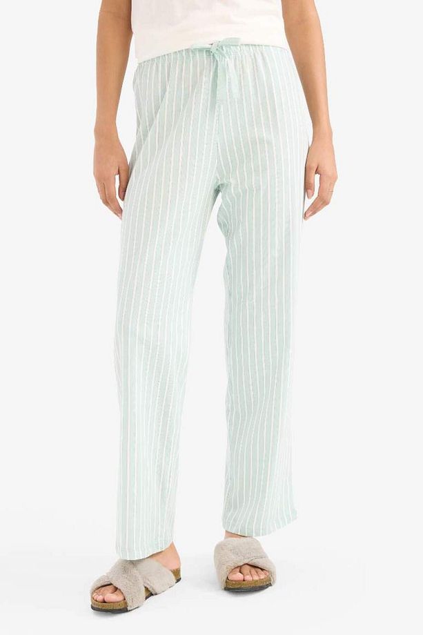 Yeni Sezon Pijama Takımı Kısa Kollu Pijama Üstü Esnek Belli Uzun Pijama Altı-Fall in - 4