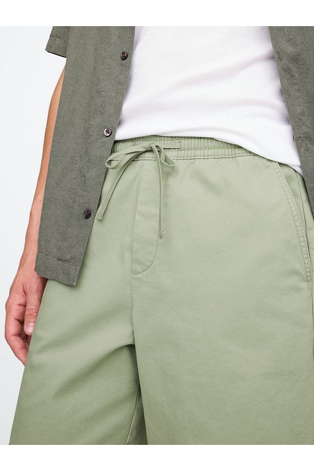 Erkek Yeşil Twill Şort - 3