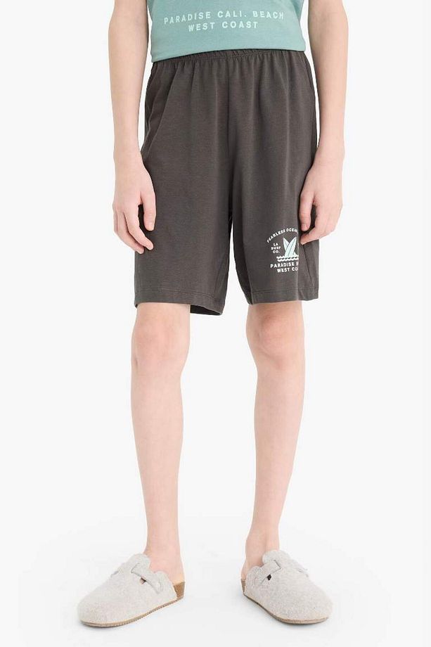 Erkek Çocuk Pijama Takımı Baskılı Kısa Kollu Üst Beli Lastikli Şort D9990a825sm - 6