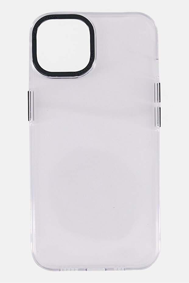 iPhone 14 Sensa Clear Back Phone Case, Transparent/Grey