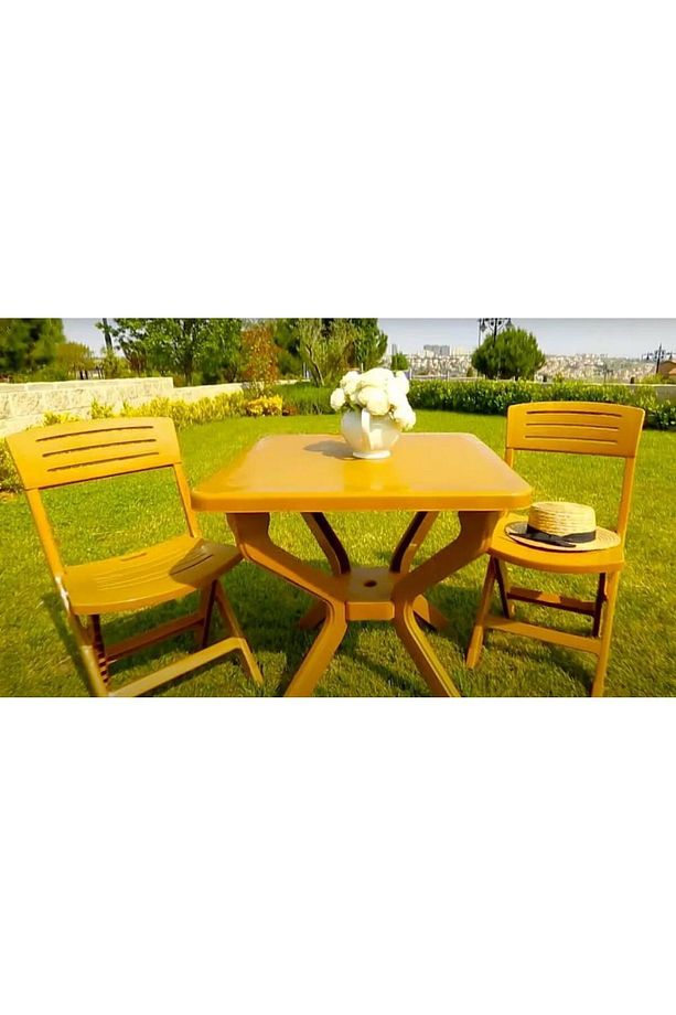 MT-GF235 Prma Isola Plastik Kare Bahçe Balkon Masa 70x70 cm - 3