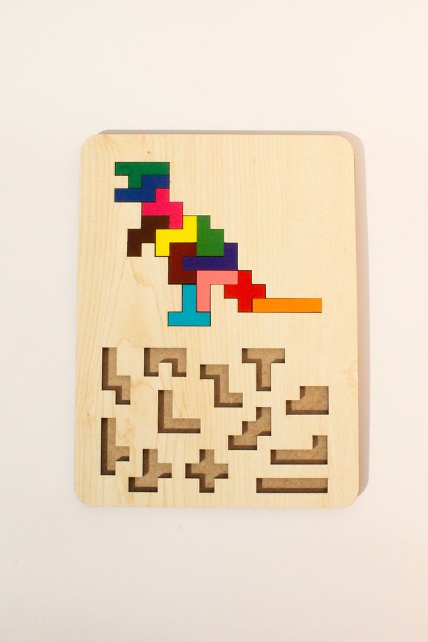 Ahşap Eğitici Puzzle | 3’ü 1 Arada Şekiller, Renkler ve Hayvanlar Yapboz | Montessori 3+ Yaş Oyuncak - 1