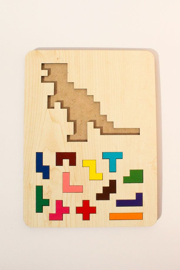 Ahşap Eğitici Puzzle | 3’ü 1 Arada Şekiller, Renkler ve Hayvanlar Yapboz | Montessori 3+ Yaş Oyuncak - 2