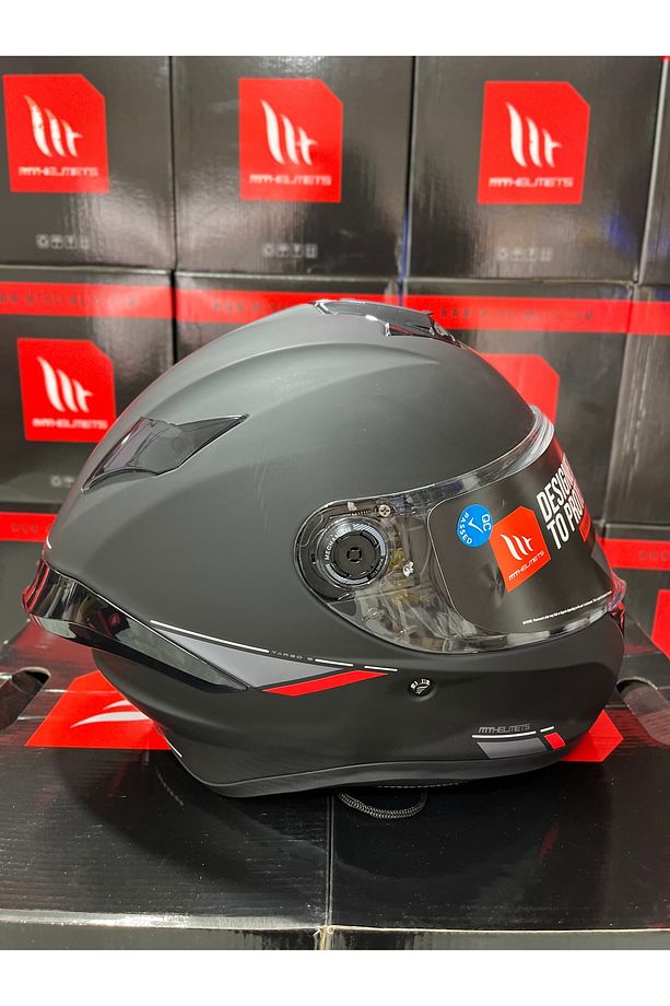 Helmets Targo S Solid A1 (şeffaf vizörlü) kask - 1