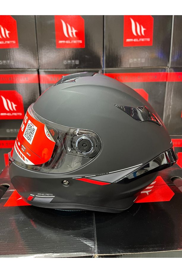 Helmets Targo S Solid A1 (şeffaf vizörlü) kask - 2