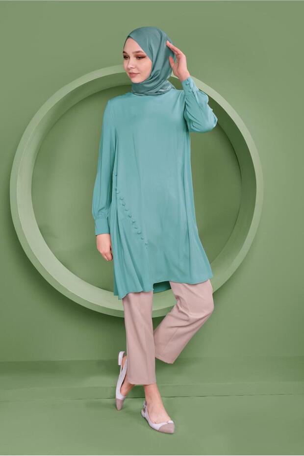 تونيك بأزرار جانبية 41351 - 2