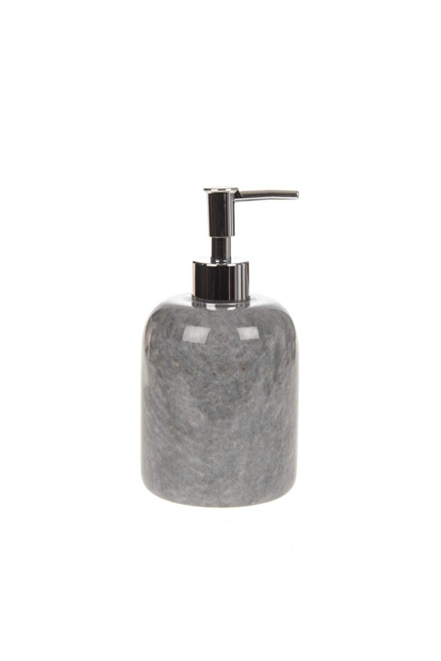 Gray Liquid Soap Dispenser - Silver Head - 1