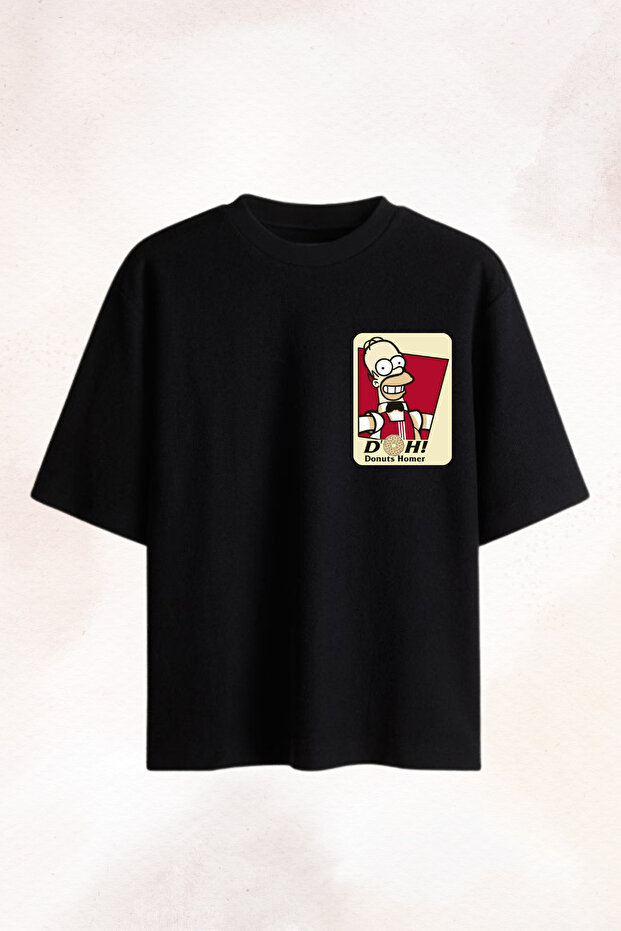 Donut Printed Oversized Unisex T-Shirt