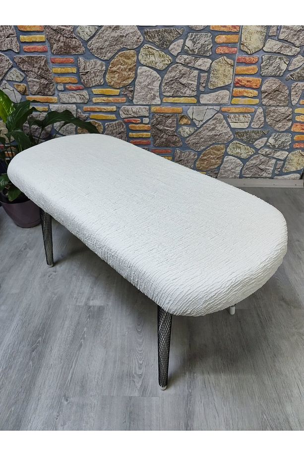 Bohem yeni model sandalyesi kılıfı jakar PUF BENCH KILIFI - 2