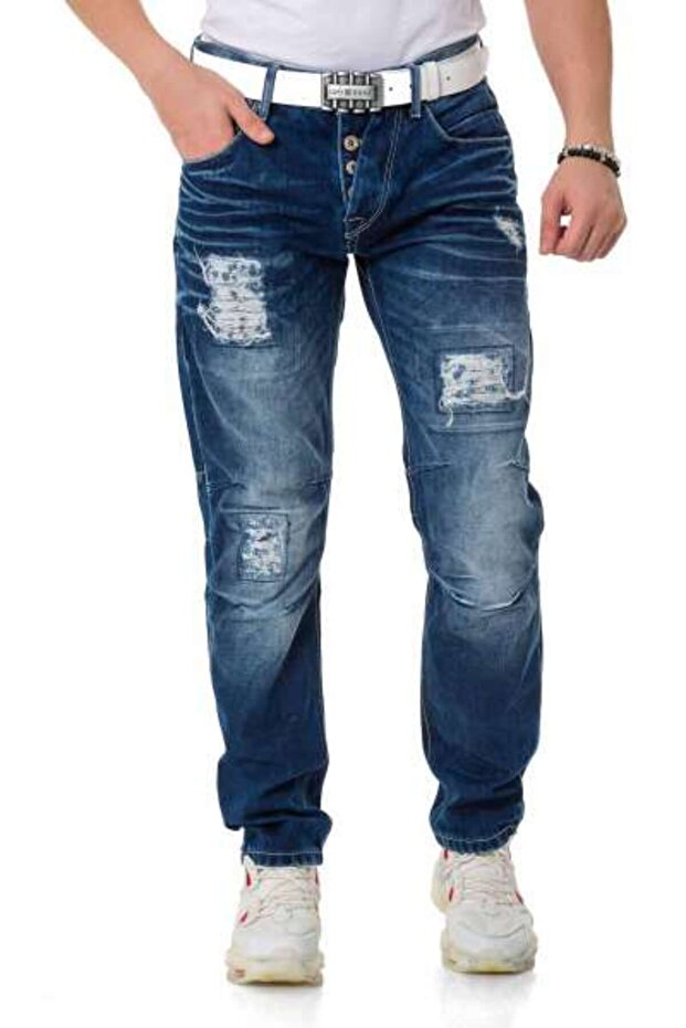 Cd838 Flashy Regular Men's Jean Trousers