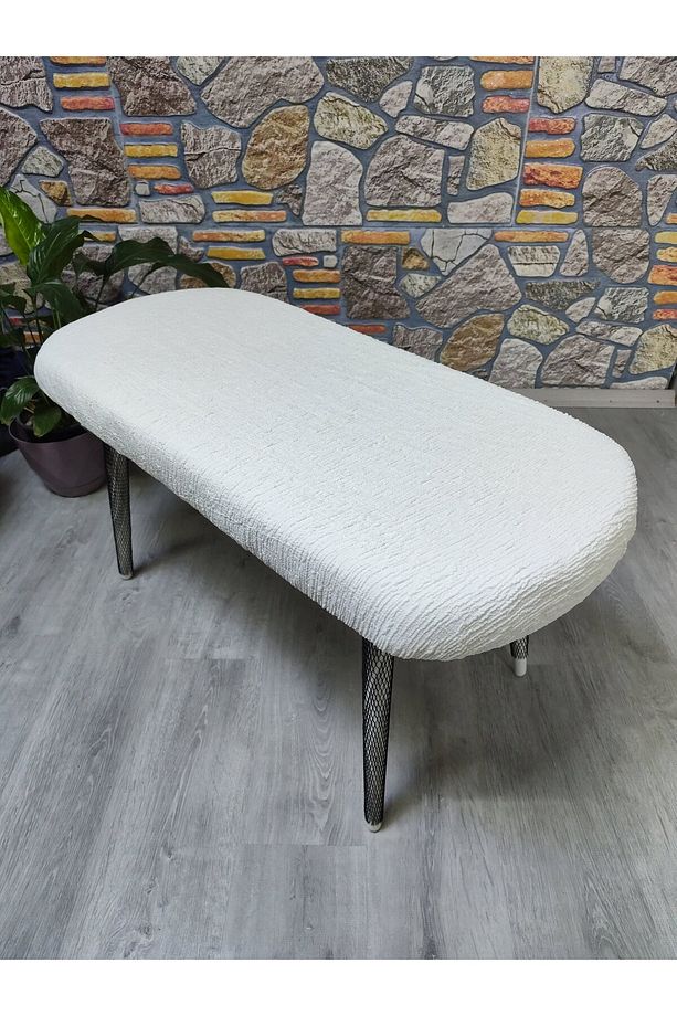 Bohem yeni model sandalyesi kılıfı jakar PUF BENCH KILIFI - 5