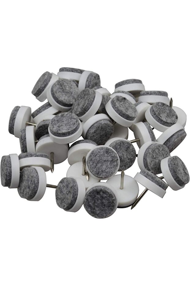 Gutapo 40pcs Round Heavy Duty Nail-on Felt Pad for Furniture Chair Table Leg Feet Floor Protectors S