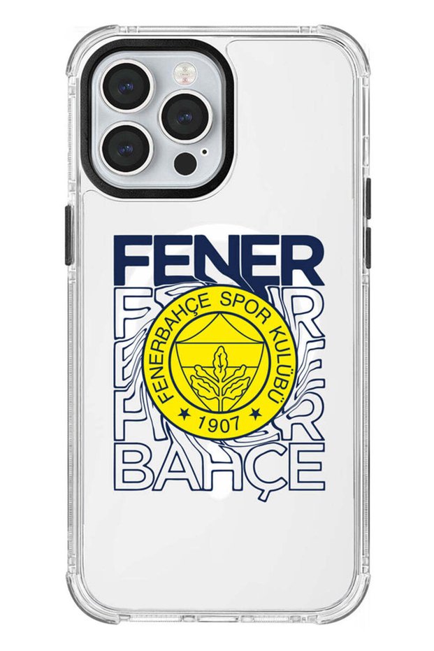 iPhone 13 Pro Max Compatible Fenerbahçe Wavy Crest Magsafe Licensed Phone Case