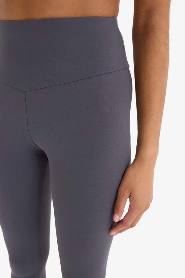 Fit Yüksek Bel Beli Saran Esnek Basic Düz Sporcu Tayt B4147ax25sp - 6