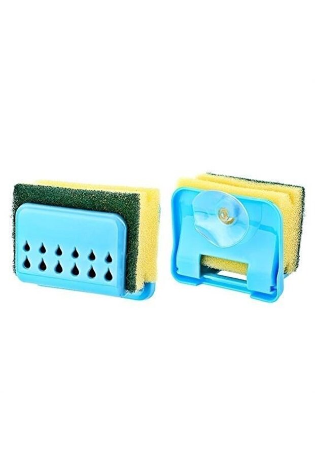 عازلة® جهاز تعليق إسفنجة الأطباق العملي لحوض المطبخ مع كوب الشفط - 1