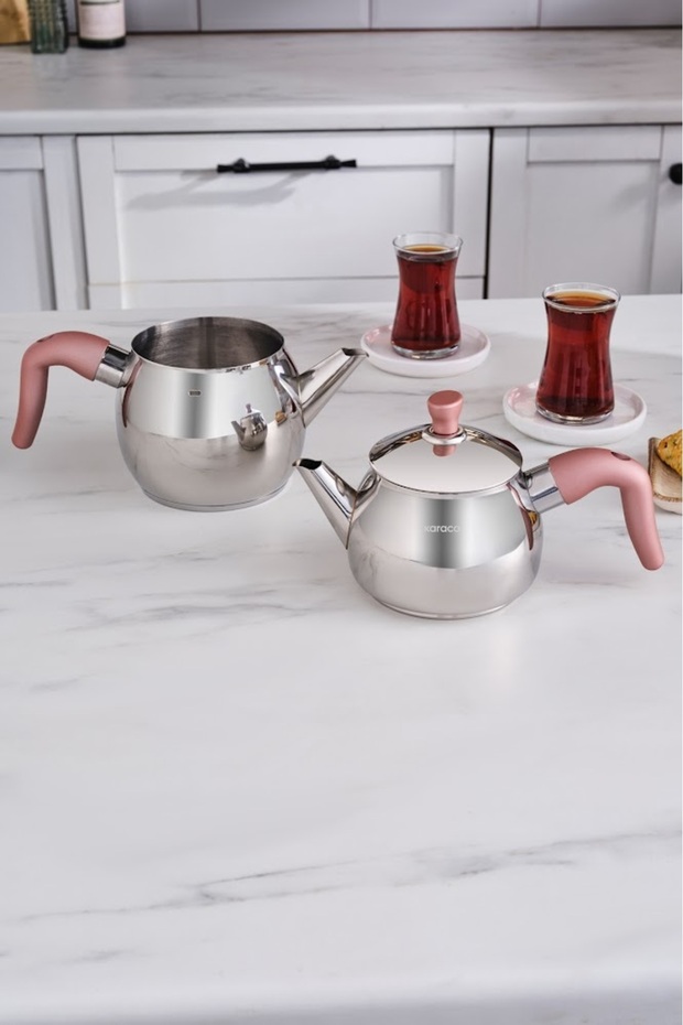 طقم إبريق شاي صغير بقاعدة حثية من مايا - 3