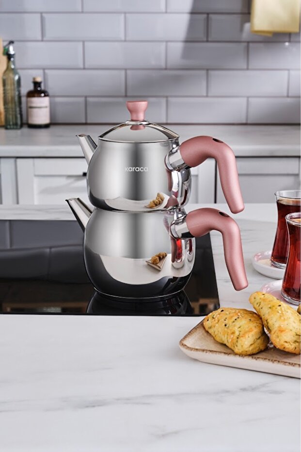 طقم إبريق شاي صغير بقاعدة حثية من مايا - 1