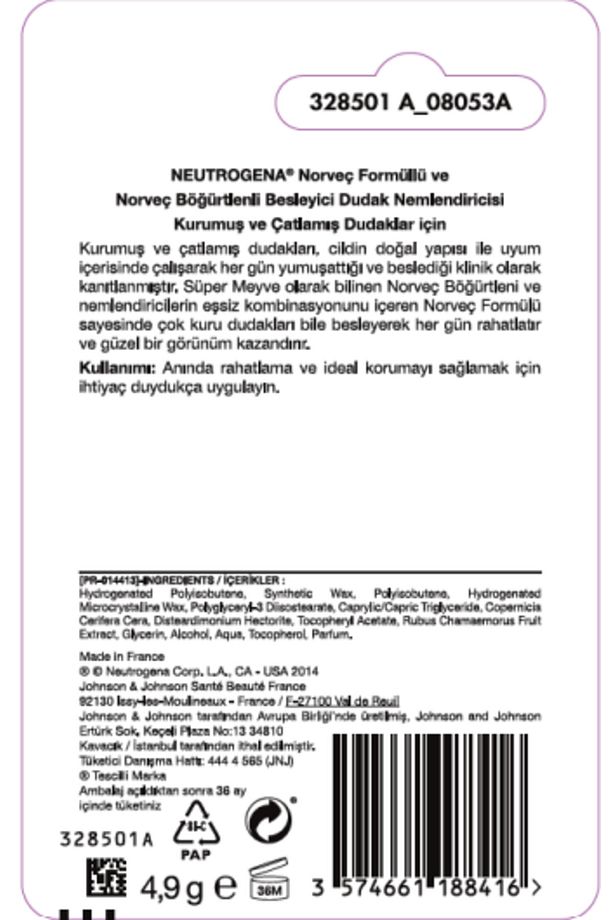 Norveç Formülü Güneş Koruma Faktörlü (SPF 20) Dudak Nemlendiricisi - 3