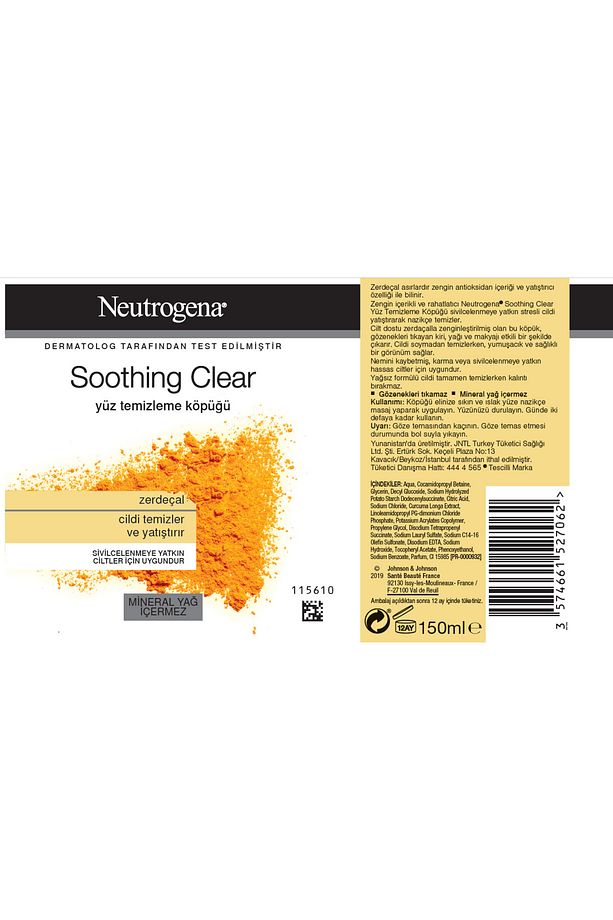 Soothing Clear Temizleme Köpüğü 150ml + Yağsız Nemlendirici 75ml + Clear Maske 50ml - 3