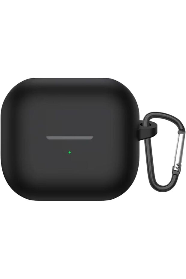 nffashopm Galaxy Buds 3 Kılıf Askılı Mat Silikon Siyah [Galaxy Buds 3 ile Uyumlu Kılıf - Siyah - 1