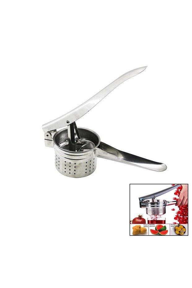 Mu-Artshop Manual Handle - Steel Metal Potato Mashing - Fruit Juicer Press Tnca 871301