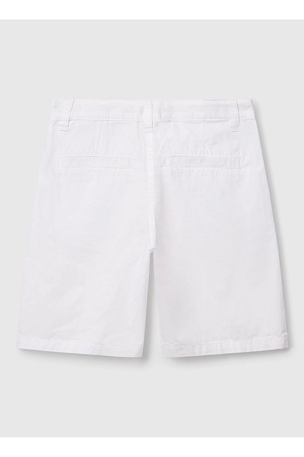 Normal Bel Regular Fit Beyaz Erkek Çocuk Şort 4AC7C903O - 3