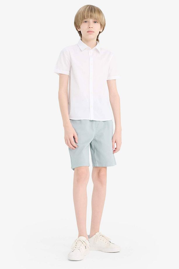 Erkek Çocuk Beli Lastikli Gabardin Şort E6677A825HS - 3
